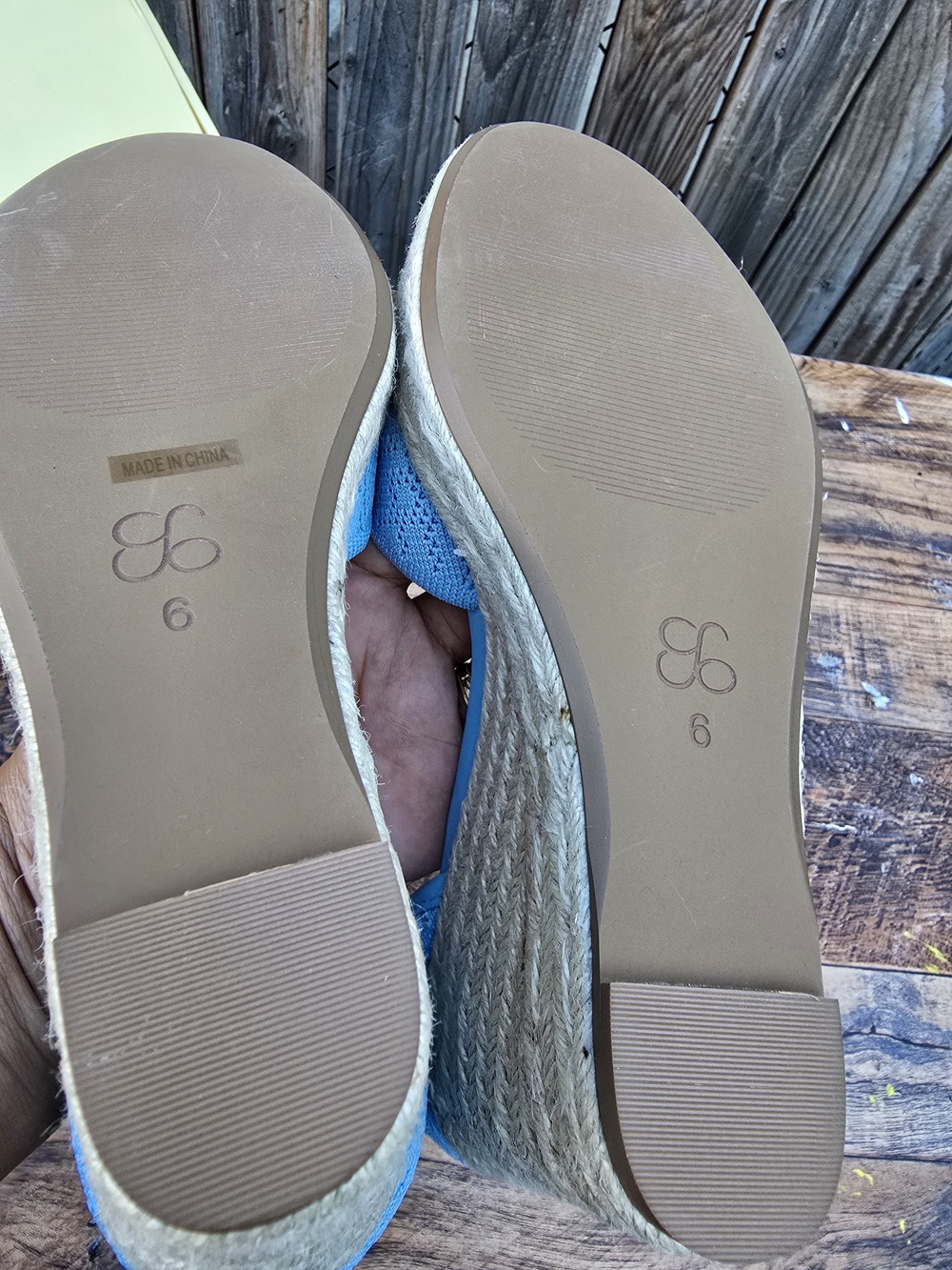 Cozy Island Blue Women's Espadrille Wedge Sandals with Ankle Strap Size 6 - Picture 10 of 11